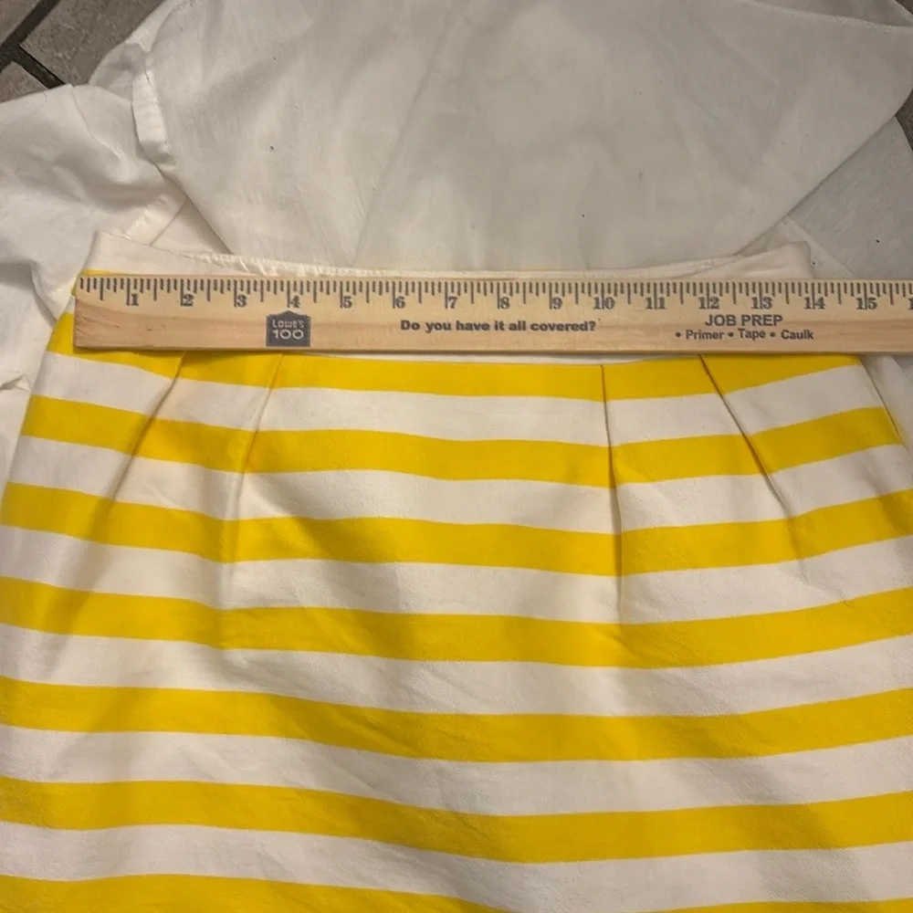 Kate Spade Striped Yellow and White Women's Skirt Sz 6